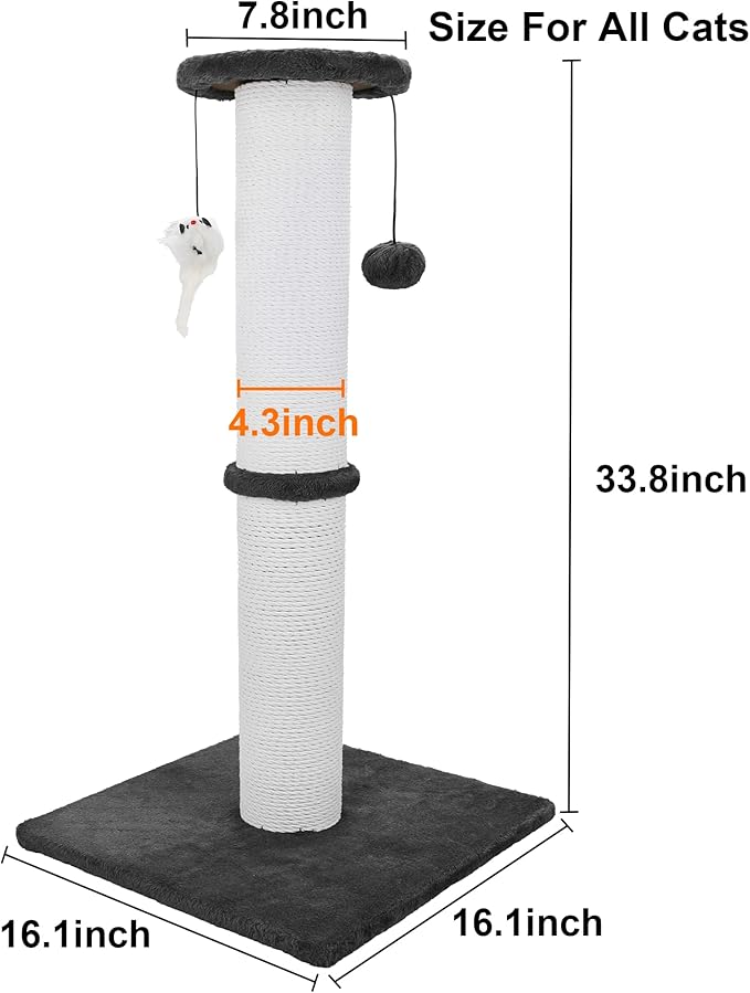 Cat Scratching Post 34 Inches Heavy Duty and Thicker Cat Scratching Post Sisal - Image 2