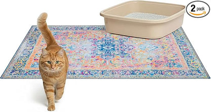Lovewag Pets Cat Litter Box Mats 2 Pack by Lovewag