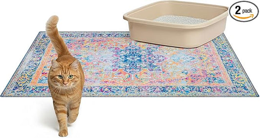 Lovewag Pets Cat Litter Box Mats 2 Pack by Lovewag