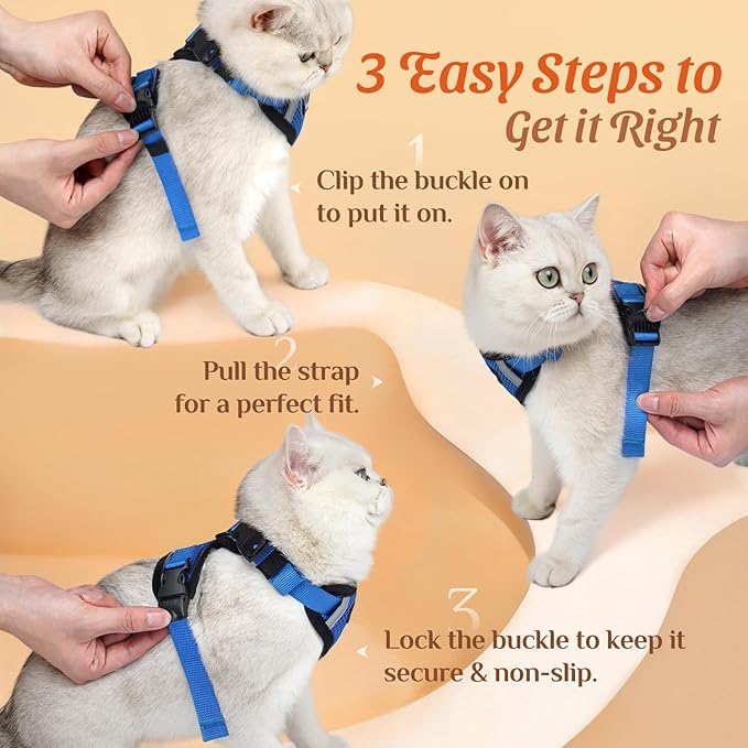 Dooradar Cat Harness and Leash Set, Escape Proof Soft - Image 7
