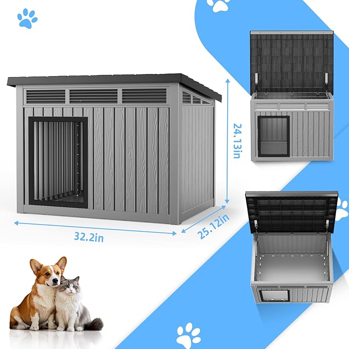 VIXZEN Dog House Indoor Outdoor, Waterproof Dog House - Image 2