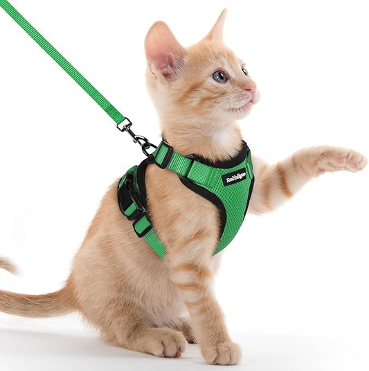 rabbitgoo Cat Harness and Leash Set, Escape Proof Kitten Harness by rabbitgoo