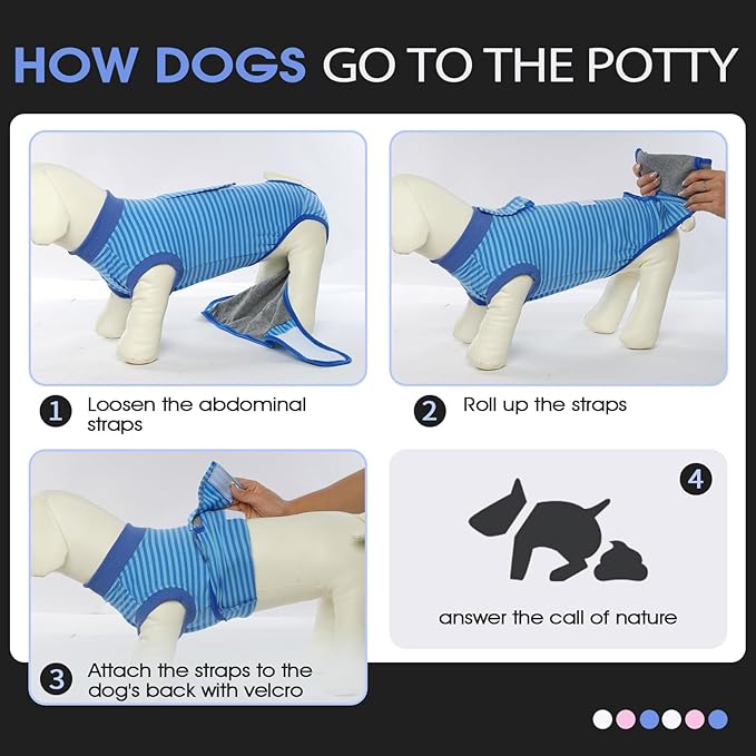 FUAMEY Recovery Suit for Dogs After Surgery, Soft Breathable Dog Bodysuit - Image 5