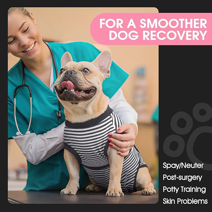 FUAMEY Dog Recovery Suit Male, Dogs Surgery Neuter Suits Puppy Spay Shirts - Image 3