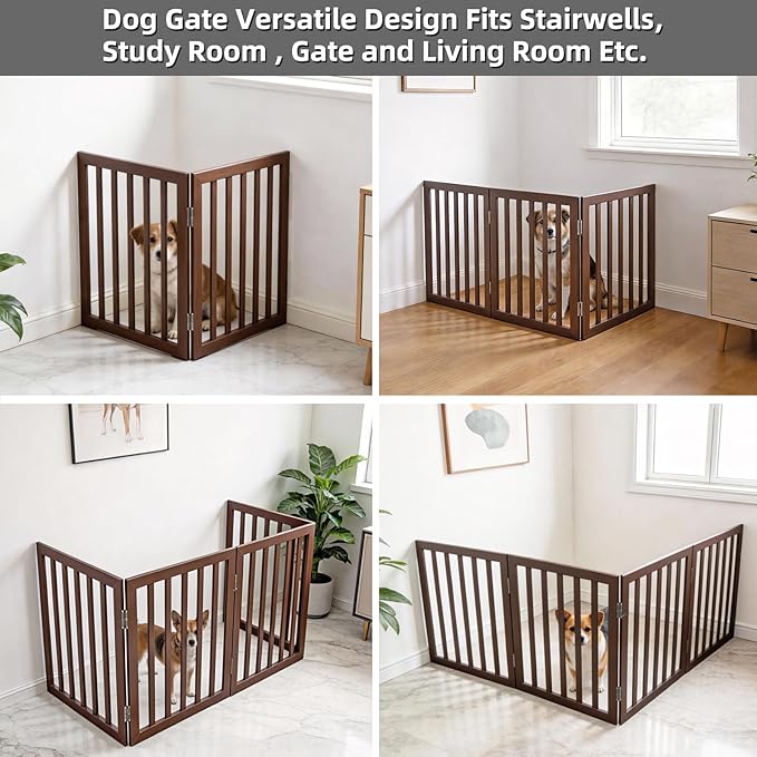 Dog Gate Indoor, Freestanding Dog Fence - Image 4