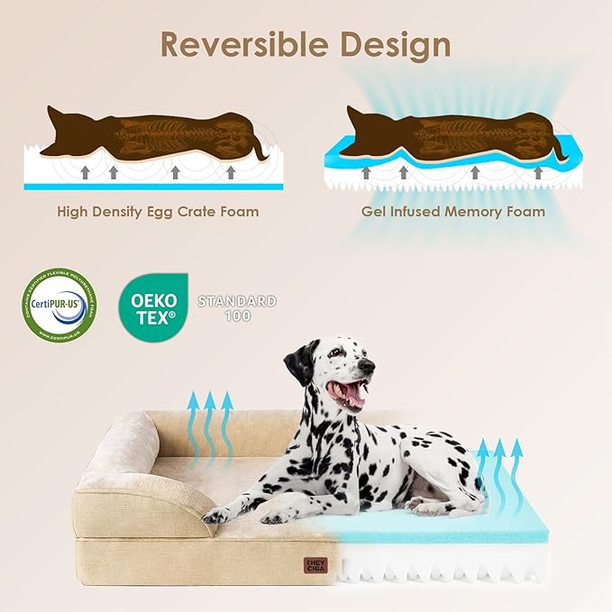 EHEYCIGA Orthopedic Dog Beds for Extra Large Dogs, Waterproof Memory Foam XL - Image 3