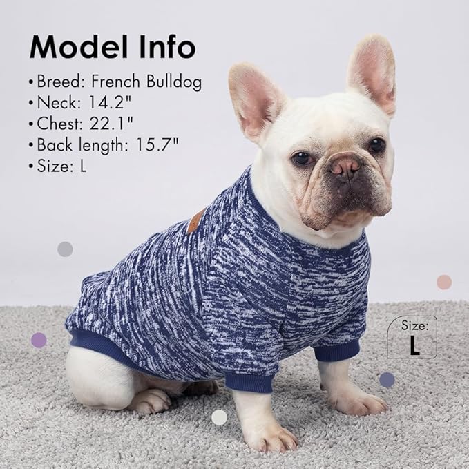 1 Pack Dog Sweaters for Small Dogs Girl Boy Winter Fleece Clothes Warm Soft Dog - Image 6