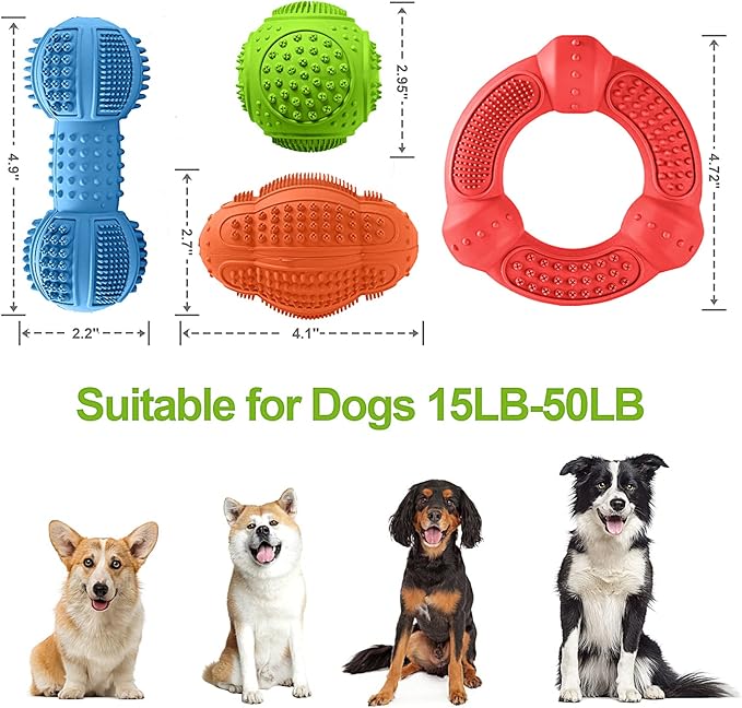 Dog Chew Toys 4 Pack, Dog Toys for Aggressive Chewers Small Medium Large Breed - Image 7