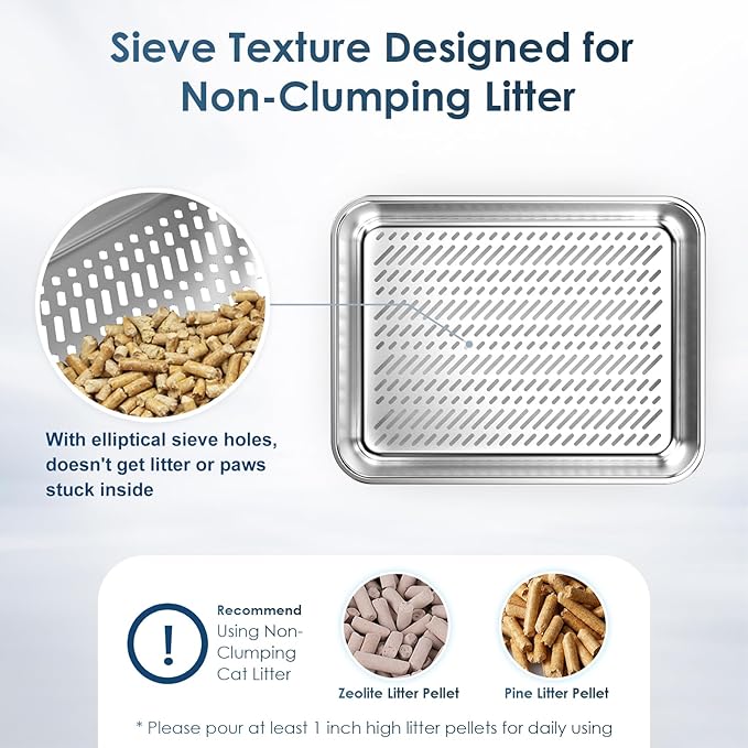 2PK Stainless Steel Litter Box - Image 3