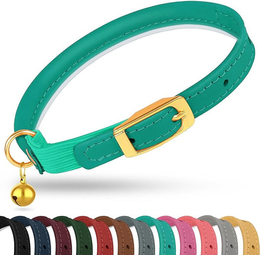 OOPSDOGGY Rolled Leather Cat Collar by OOPSDOGGY