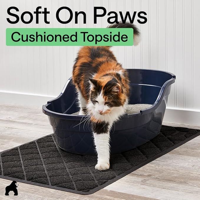 GORILLA GRIP Cat Litter Box Mat, Cushioned Coil Mesh Litter Trapping Mats - Image 8