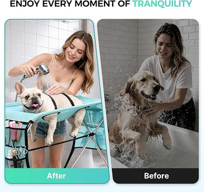 Pet Grooming Hammock with Stand, Foldable Design, Holds Up to 165 Lbs, Joint - Image 3