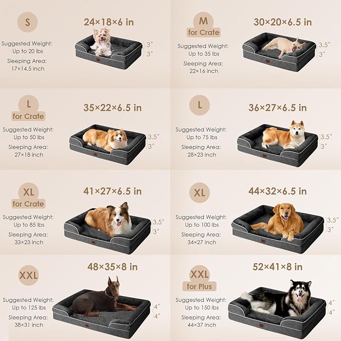 EHEYCIGA Orthopedic Dog Beds for Extra Large Dogs, Waterproof Memory Foam XL - Image 2