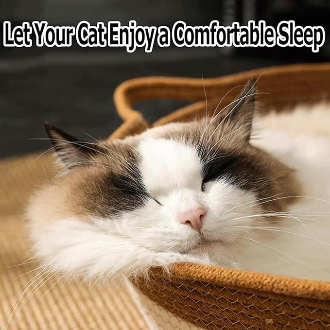 Instinct Basket, Stimuli Handwoven cat Basket Rope Cotton Eliminates Bed - Image 7