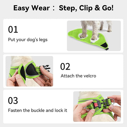 Joytale Small Dog Harness, Breathable Mesh Step-in Vest, Reflective Soft Padded - Image 3