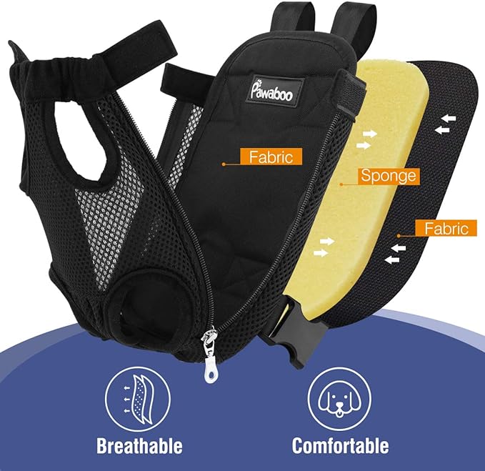 Pawaboo Pet Carrier Backpack, Pet Front Dog Cat Carrier Backpack, Legs Out - Image 5