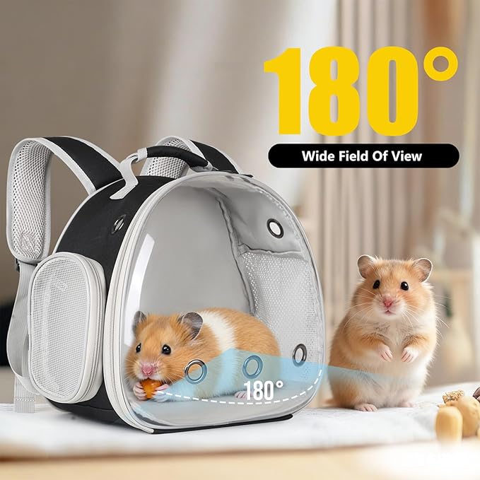Guinea Pig Backpack, Space Capsule Bubble Window Small Animal Backpack - Image 4