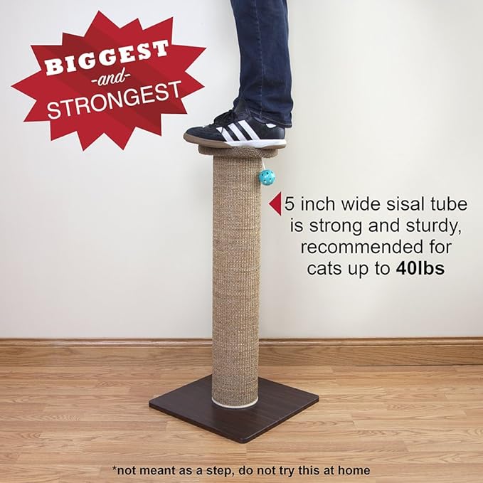 Kitty City Tall Sisal Cat Scratching Post, 32” Durable Scratcher - Image 4