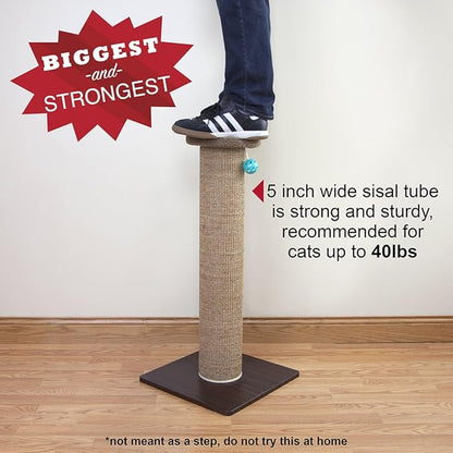 Kitty City Tall Sisal Cat Scratching Post, 32” Durable Scratcher - Image 4