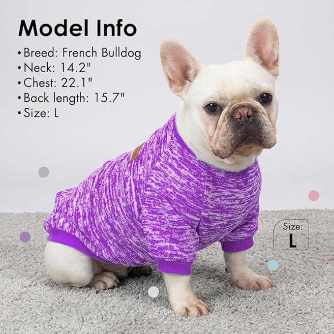 1 Pack Dog Sweaters for Small Dogs Girl Boy Winter Fleece Clothes Warm Soft Dog - Image 6