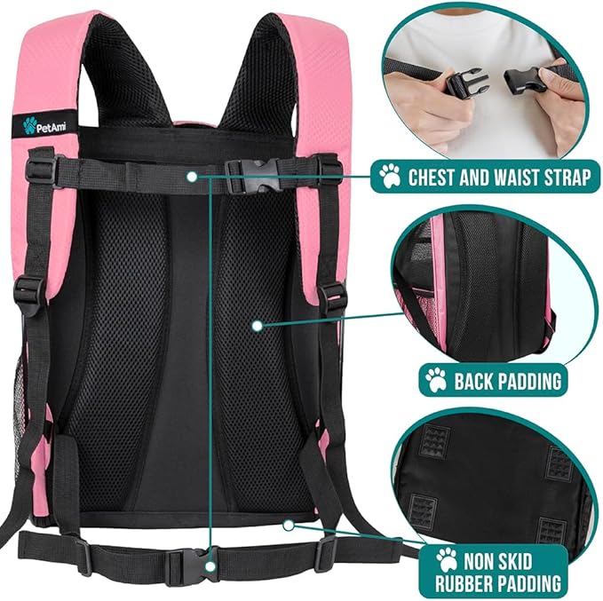 PetAmi Dog Backpack Carrier for Small Medium Dogs Large Cats up to 18 lbs - Image 5