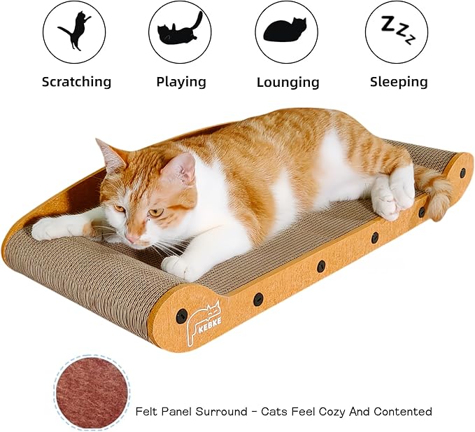 Cat Scratcher Bed 27 Inch Cat Couch Scratcher &16 Inch Cat Scratch Box - Image 3