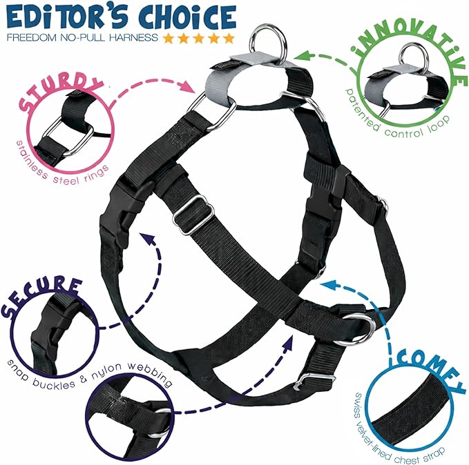 2 Hounds Design Freedom No Pull Dog Harness, Adjustable Harness, Easy Walking & - Image 4