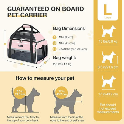 Lekereise Top-Expandable Pet Carrier 18x13x9.5 Inch Southwest Frontier Airline - Image 3