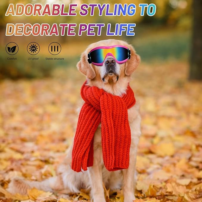 Dog Sunglasses Goggles, UV Wind Dust Fog Protection Pet Glasses Eye Wear - Image 4