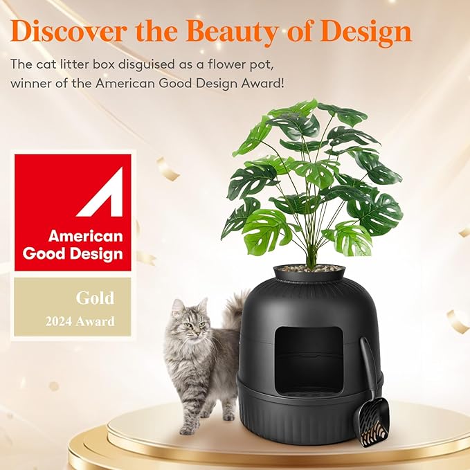 Lifewit Cat Litter Box, Hidden Enclosure Litter Tray - Image 2