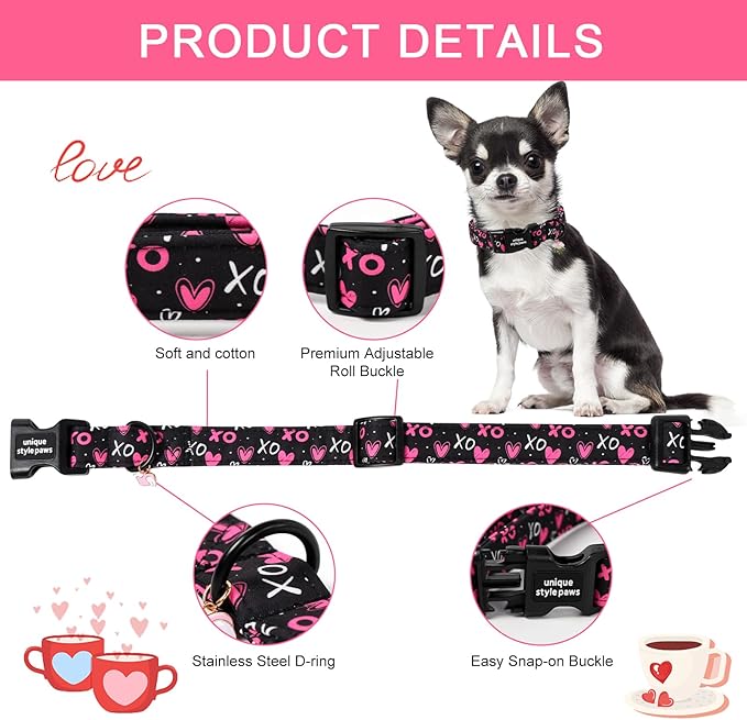 Unique Style Paws Valentine Dog Collar Plastic Buckle - Image 2