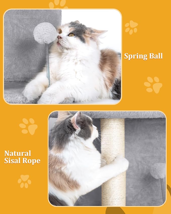 Aechonow Cat Tree Tower for Large Cat, Cat Bed House - Image 6