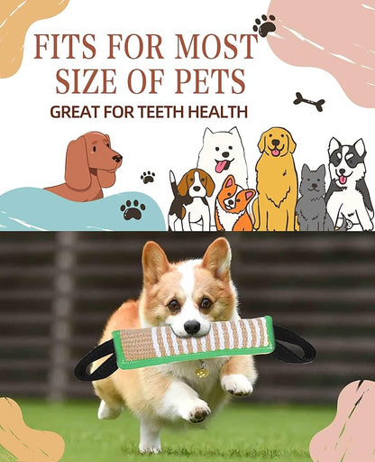 Clysoru Squeaky Tug Toy for Dogs Jute - Image 3