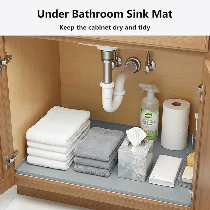 Mateeylife Under Sink Mats for Kitchen Waterproof 22"X19", Undersink - Image 5