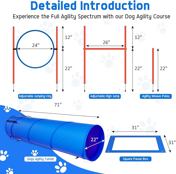 Polar Aurora Dog Agility Equipment, Dog Obstacle Courses Backyard - Image 7
