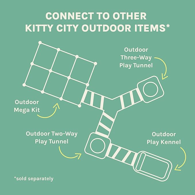 Kitty City Large Outdoor Cat Play Cube, Mesh Pop-Up Cat Enclosure - Image 8