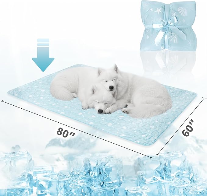 NWK Dog Cooling Blanket, Q-Max>0.345, Ice Silk Cool to Touch Material, - Image 5