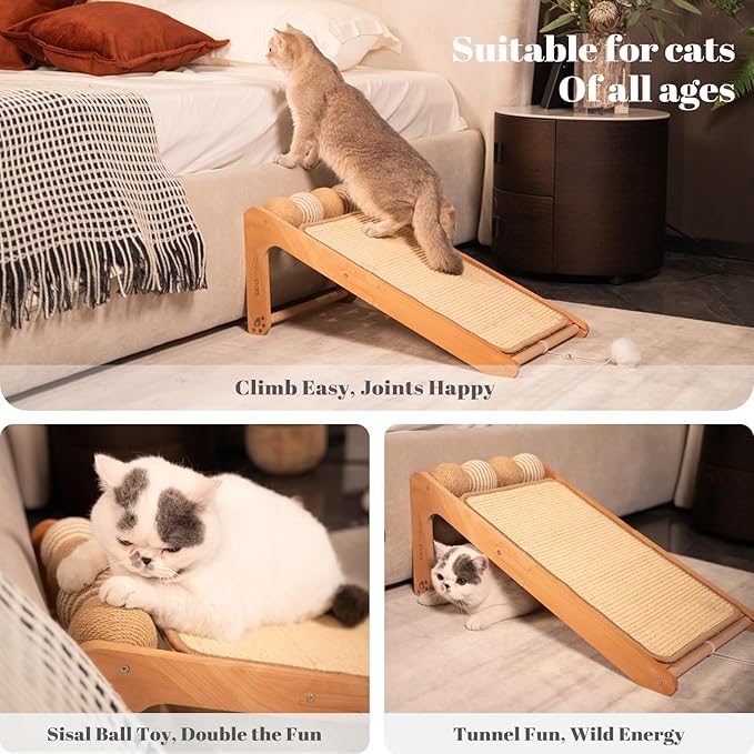 CHEERHOME PETS Sisal Cat Scratcher Ramp - Image 4