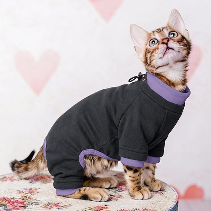 PUMYPOREITY Cat Anti-Licking Sweater – Reduce Over-Grooming & Fur Shedding - Image 7