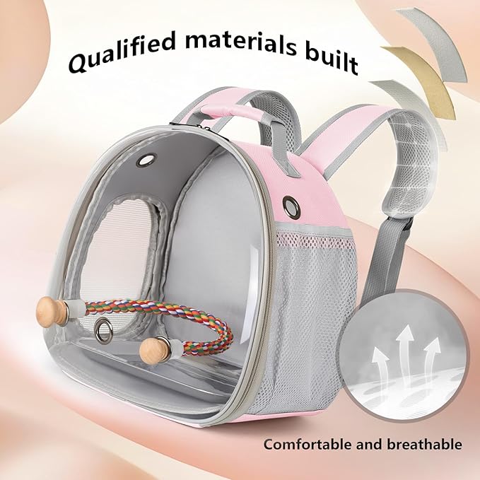 Small Bird Travel Backpack Carrier Cage, Backpack to Transport Backpack Carrier - Image 4