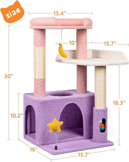 31" Cute Cat Tower for Indoor Kittens - Image 6