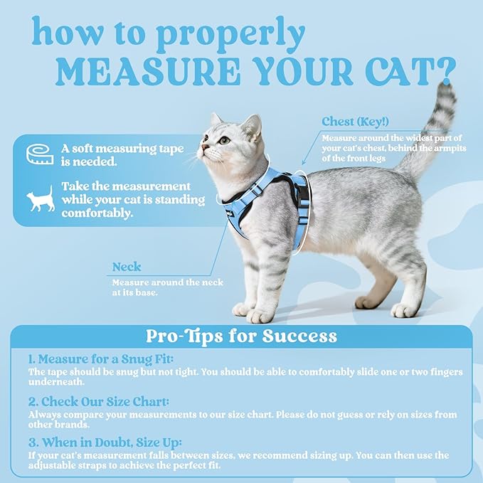rabbitgoo Cat Harness and Leash Set, Escape Proof Kitten Harness - Image 2