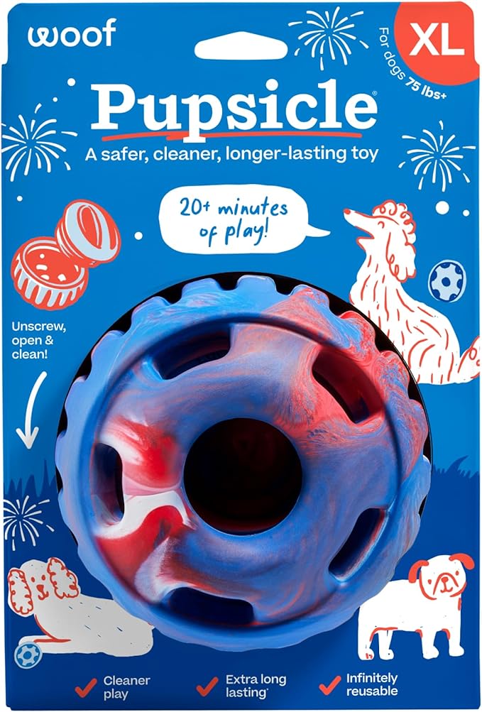 WOOF Pupsicle - Long-Lasting Interactive Dog Ball Toy to Keep Your Pup Busy and by Woof