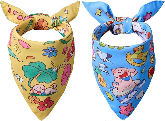 Spring Summer Dog Bandanas, Cute Colorful Bandanas, Washable Cotton Adjustable by SharelovespreadjoychooseGOHERII