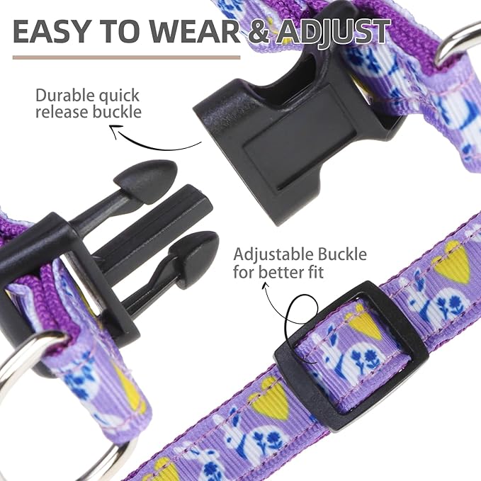 PUPTECK No Pull Easter Dog Harness Soft Adjustable Basic Nylon Step in Puppy - Image 3