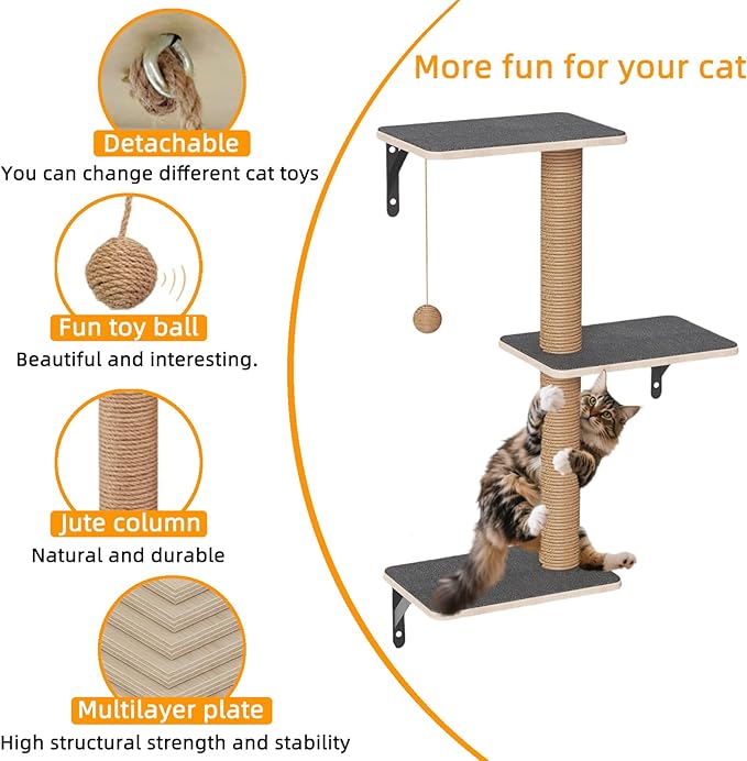 5-in-1 Cat Wall Shelves Set - Image 2