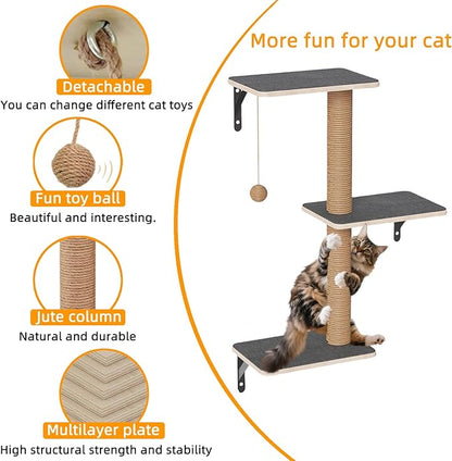 5-in-1 Cat Wall Shelves Set - Image 2