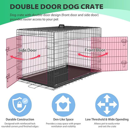 BestPet | Dog Crate | 24" | Black | Foldable Metal Kennel - Image 3