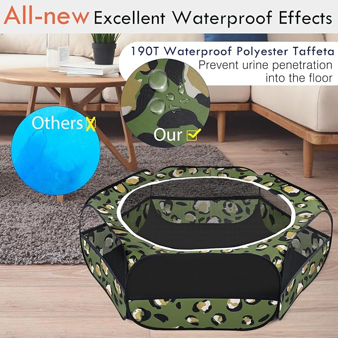 Pawaboo Small Animals Playpen, Waterproof Small Pet Cage Tent - Image 4