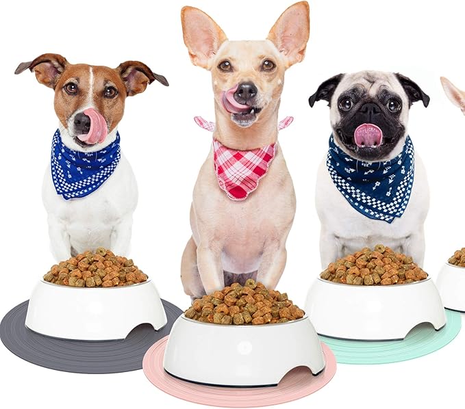 3 Pieces Silicone Pet Food Mat Feeding Mat - Image 7